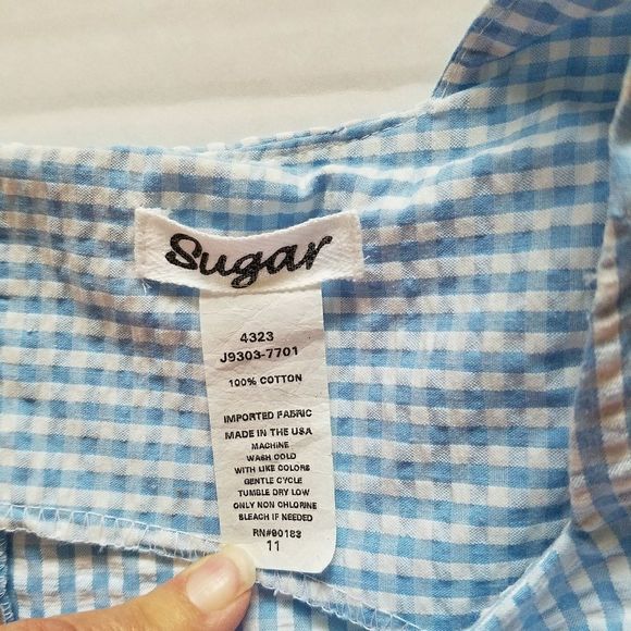 VINTAGE STYLE GINGHAM MINI DRESSS - Picture 5 of 6